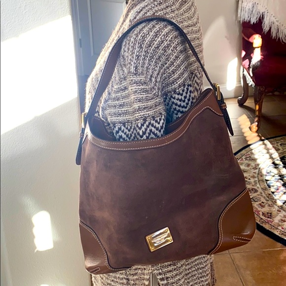 Michael Kors brown suede hobo - Picture 1 of 6